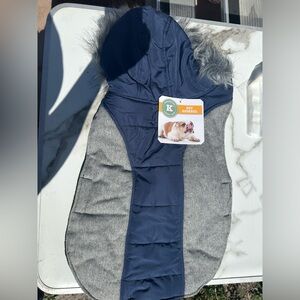 NWT Dog Vest with Fur Hood Size Large.